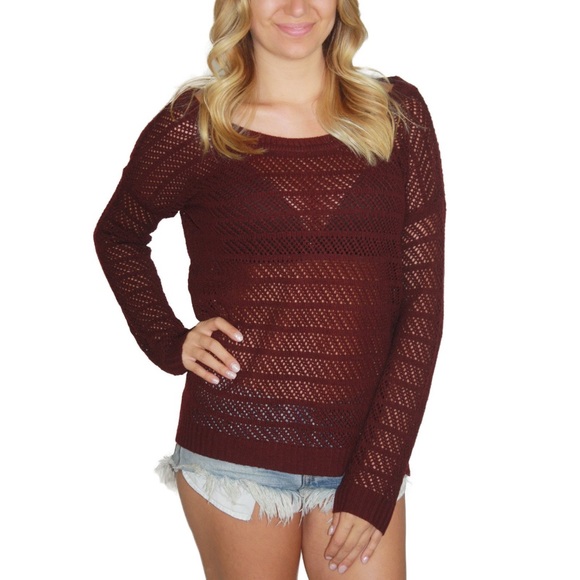 NWT Anthropologie Heartloom Robyn Sweater Vamp Maroon Burgundy - Picture 3 of 8